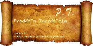 Prodán Tarzícia névjegykártya